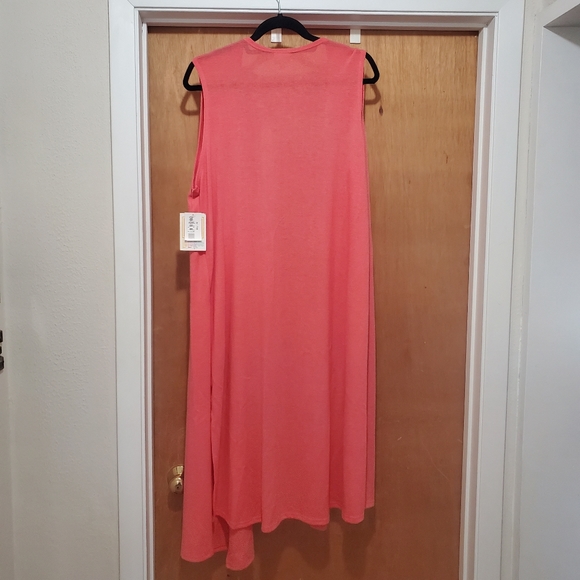 LuLaRoe Joy Vest Coral Med - Picture 2 of 11